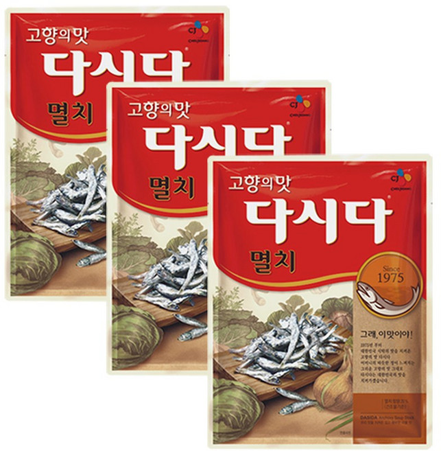 멸치 다시다, 3개, 100g
