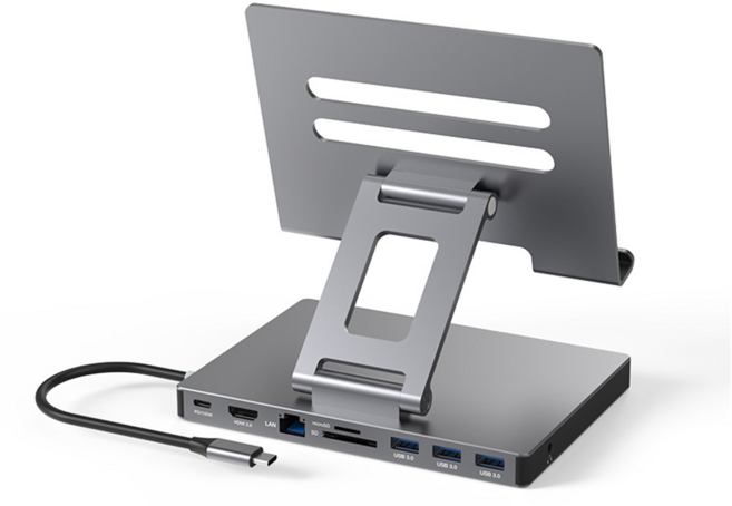 9in1 멀티허브 알루미늄 다기능 노트북 거치대 usb3.0, 1개