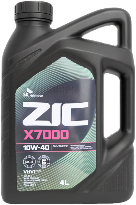 ZIC 지크 X7000 10W40 4리터, 10w30, 1개, 4ml