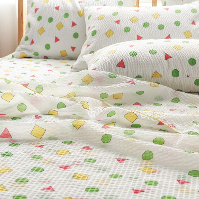 다이앤하우스 짱구 리플시어서커 여름이불 단품 홑이불, 아이보리