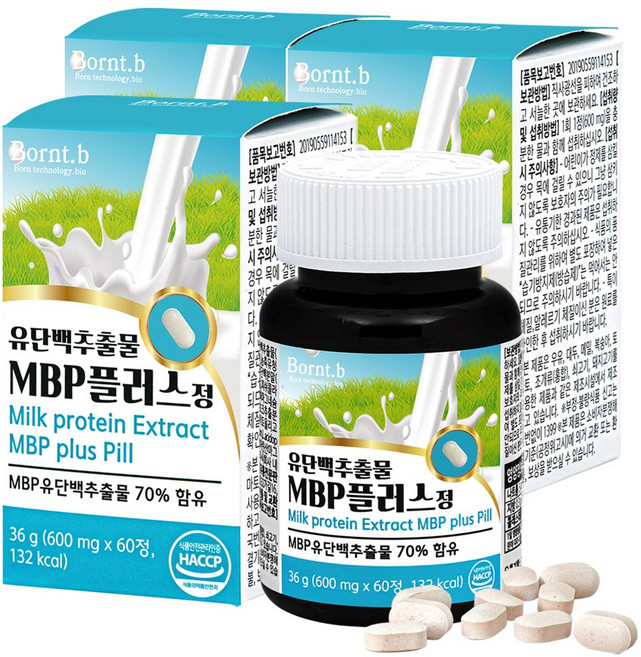 본트비 유단백추출물 MBP 플러스정 36g, 3개