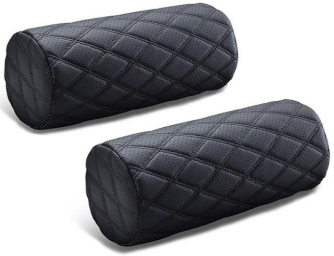 자동차 차량용 메모리폼 목베개, 2개, 블랙