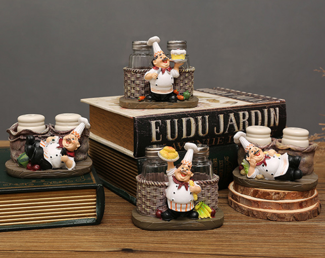 북유럽 주방장 장식인형 양념통 4종 택일 식당 카페 거실앤틱 인테리어소품 결혼 집들이선물, D형, 1개