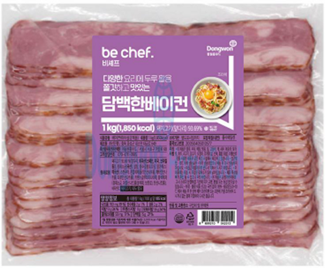 동원홈푸드 비셰프 담백한 베이컨 1kg, 1개