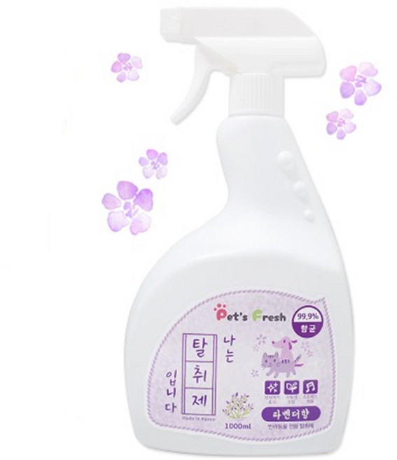 말썽쟁이여름 강아지 고양이 오줌 소변 배변 냄새 제거 제거제 탈취제 스프레이 1000ml, 라벤다 (1000ml), 1L, 1개