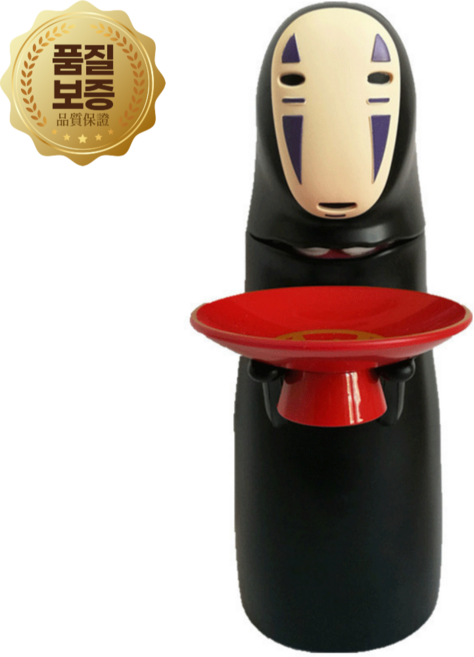 센과치히로 가오나시 피규어 저금통 동전먹는 어린이 금고 지브리 인형 (건전지 포함), 가오나시 저금통, 1개