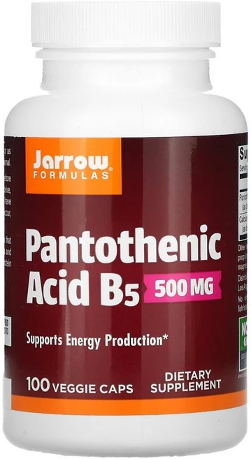 자로우포뮬러스 비타민B5 판토텐산 500mg 100캡슐 x 1통, 100정, 1개 - 쿠팡