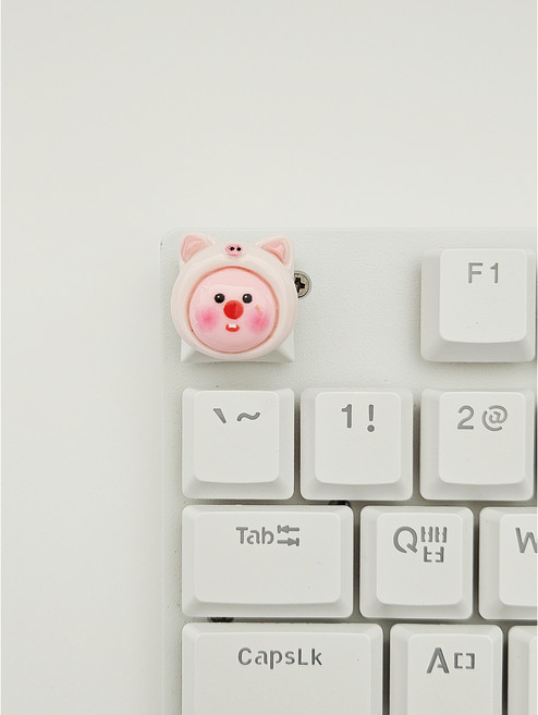 달콩 핑크루피 캐릭터 키캡, 5.꿀루피, 화이트