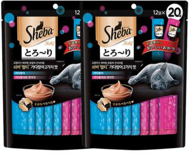 쉬바 멜티 가다랑어 2가지맛 240g(12gx20)x2팩, 12g, 20개