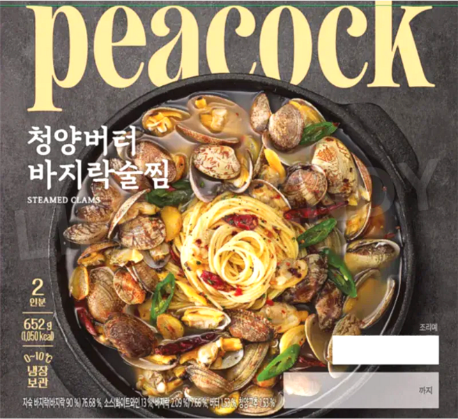 피코크 청양버터 바지락술찜, 1개, 652g