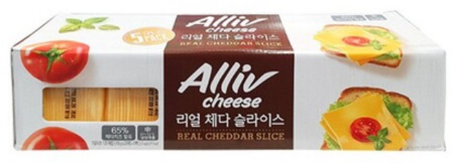 Alliv 리얼 체다 슬라이스 치즈 2.25kg, 1개