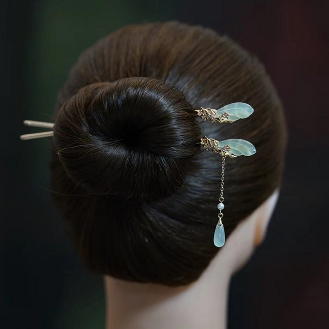 ZMBIRD 전통 한복 비녀 똥머리 올림머리 2종세트 N2781