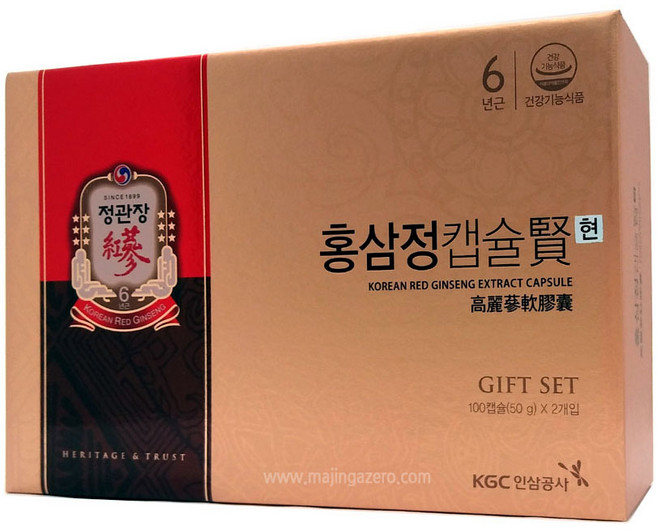 정관장 홍삼정 캡슐 현 100캡슐 X 2개입, 200정, 1개