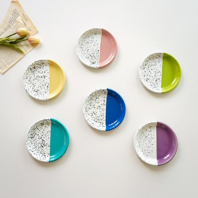 캅카 마인드팝 디저트플레이트, 옐로우, 1개, Yellow