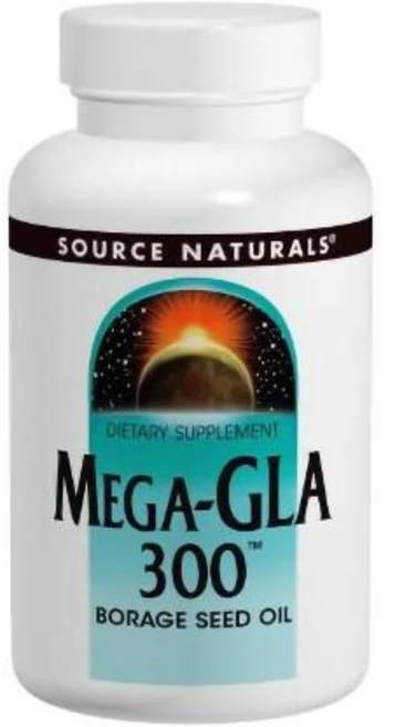 [정품보장]소스내추럴스 메가GLA300 보라지 오일 감마리놀렌산 Source Naturals 60정 X 1병, 1개 - 쿠팡