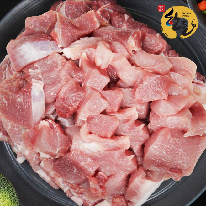 [더단밋트] 1등급 한돈 뒷다리살(찌개용), 1개, 500g