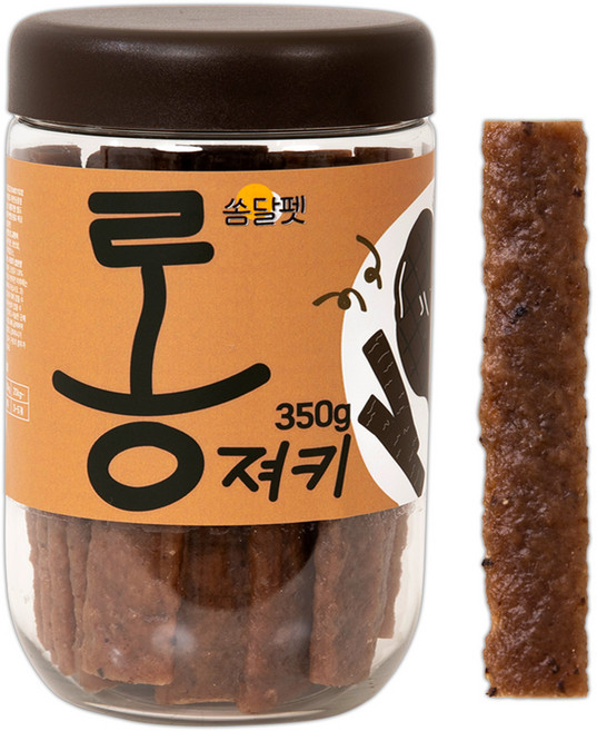 쏨달펫 롱 져키 강아지 육포 간식 대용량, 1개, 350g, 소고기