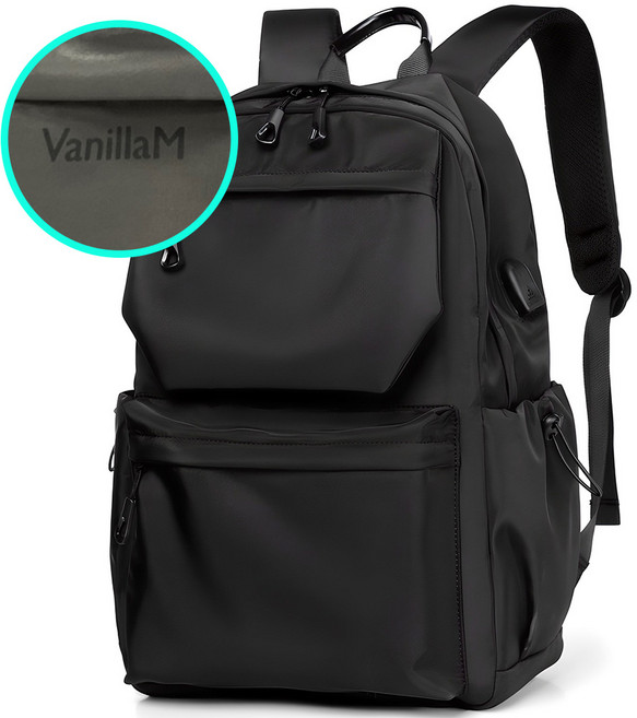 머니조이 바닐라문 남녀공용 무지 백팩