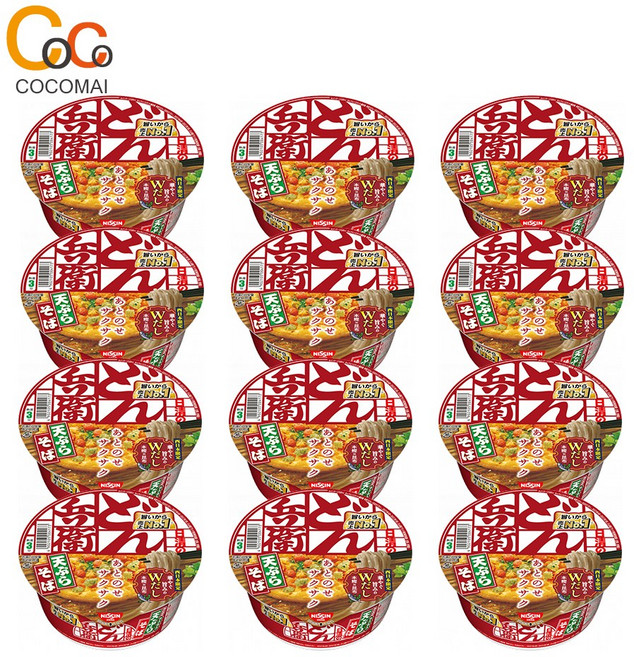 닛신 돈베이 컵라면 튀김소바 12개 세트 100g 덴뿌라소바