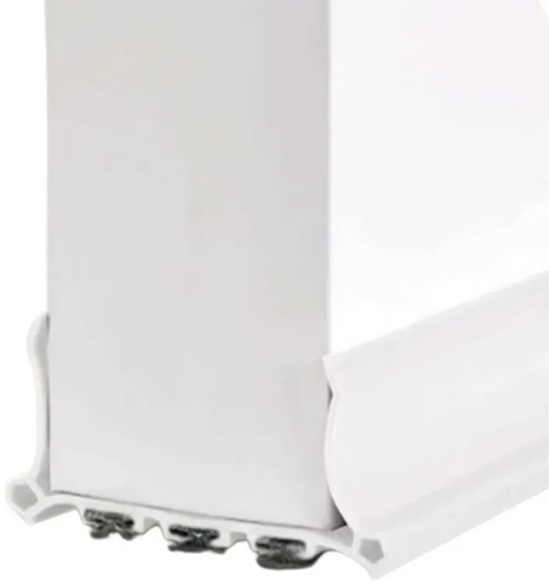 100CM PVC 도어 드래프트 스토퍼 (브러시 포함) 방음 하단 씰 스트립 소음 감소 고무 스윕 브리즈 차단기, 04 White-1PCS