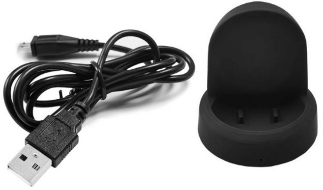 갤럭시 워치기어용 파워어댑터 충전기 거치대 충전독 S3 SM-R800 R805, 블랙이에요., 1개