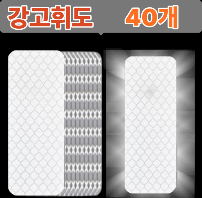 리온드 최신형 물에도 접착력 최강 고휘도 반사 테이프, 화이트, 40개