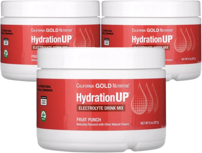 캘리포니아 골드 뉴트리션 CGN HydrationUP 전해질 드링크 과일펀치맛 227g 3통 - 쿠팡