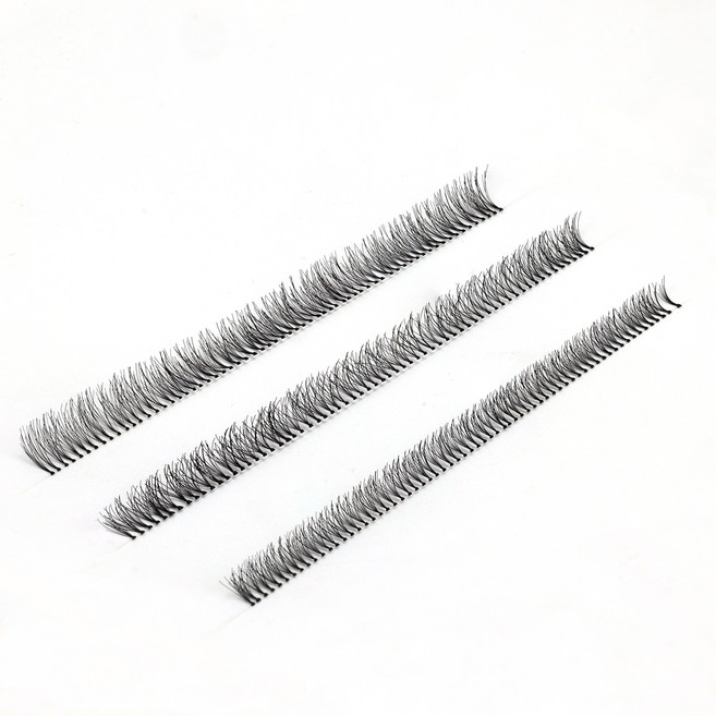 블랙베리 블랙 줄속눈썹 투명라인 60~65포인트 자연스러운 인조 속눈썹, 1개, 8mm