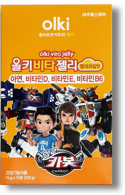 올레아 유아용 올키 비타젤리 아연 열대과일맛, 225g, 1개