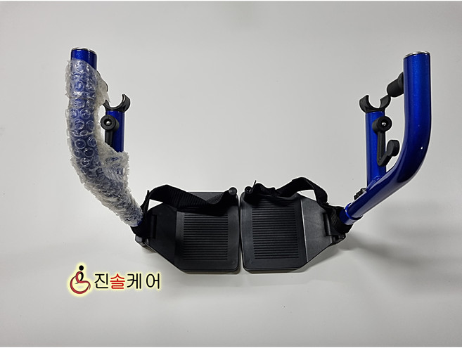 라이더 러너 발걸이 대세엠케어 전동휠체어 부품 발걸이전체 발판 발, 블루, 우측(앉았을때), 1개