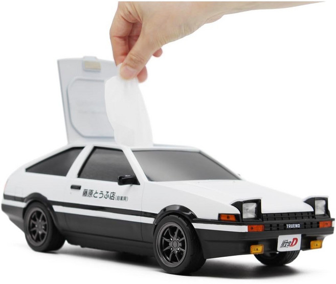 日本 頭文字D AE86 汽車模型 衛生紙盒 藤原豆腐店 自家用, 1個, 前期版/白蓋