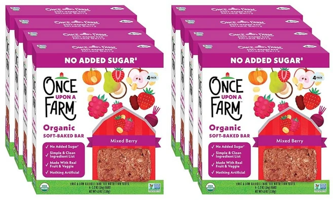 원스 어폰 어 팜 소프트 베이크 바 앤 오트 코셔 USDA 인증 비 제품(Non-GMO) 4 카운트 4.8온스(8팩), Mixed Berry - 쿠팡