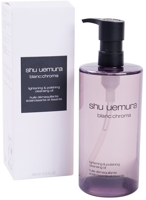 슈에무라 SHU UEMURA 블랑:크로마 라이트닝 & 폴리싱 클렌징 오일, 1개, 450ml