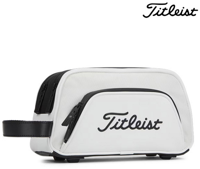 아쿠쉬네트코리아 정품 타이틀리스트 2025 엘리트 라이트 파우치 TA24ELSPK, 1개, 화이트/블랙
