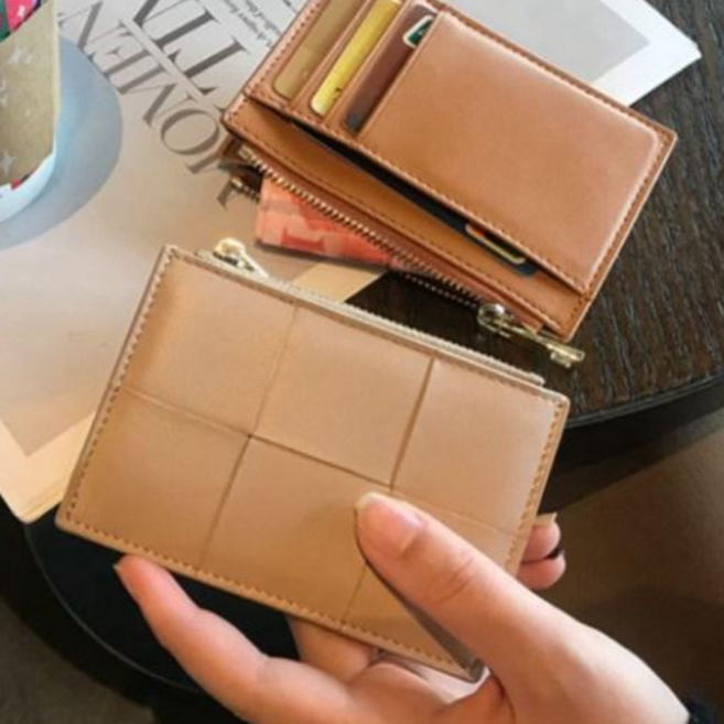 양가죽 지퍼 얇은카드지갑
