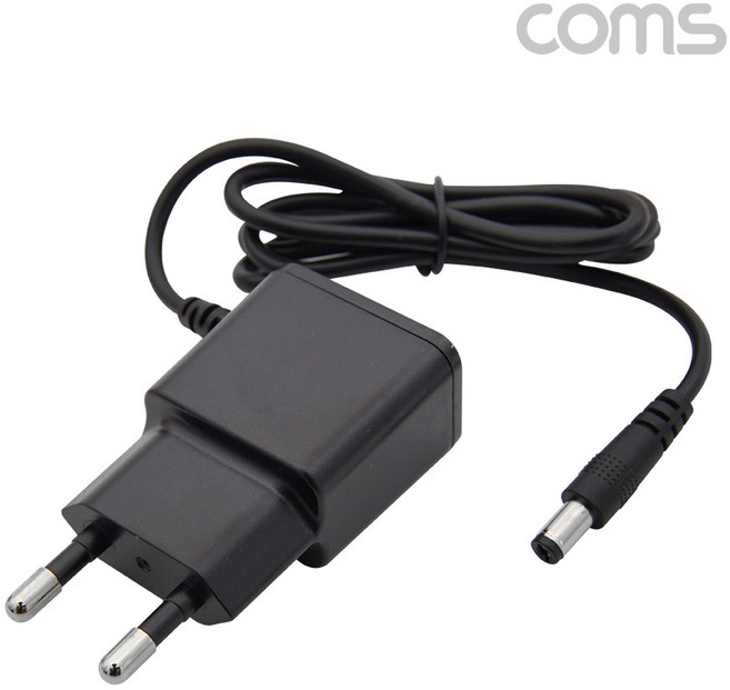 컴스 정전압 어댑터 DC 5V 1.2A 외경 5.5mm x 내경 2.1mm, 1개, P9577