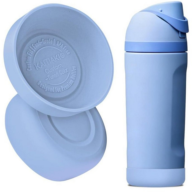 Kaitiaki 2Pcs Silicone Bottle Boot for Owala Kids Water Bottles Compatible with FreeSip 16oz 12oz, 아웃 오브 더 블루