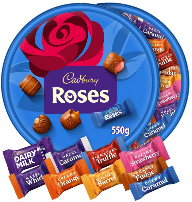 영국 캐드베리 Cadbury Roses Chocolate 로즈 초콜릿 박스, 550g, 8개