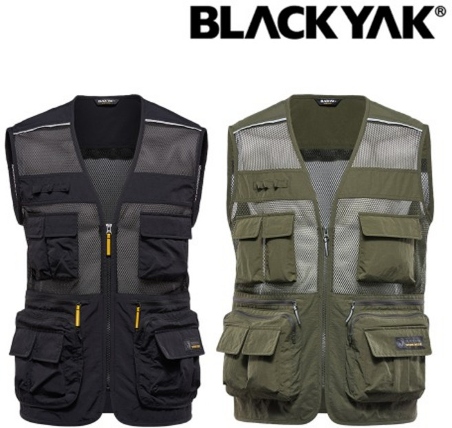 블랙야크 S-세이프베스트2 망사조끼 작업조끼 단체조끼 카키 블랙