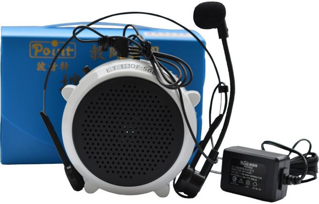 波音特 Point DF-568 擴音機 15W大音量 教學專用 台灣製造 附麥克風充電器背帶, 1個, 整組包含主機、麥克風、充電器、兩用背帶