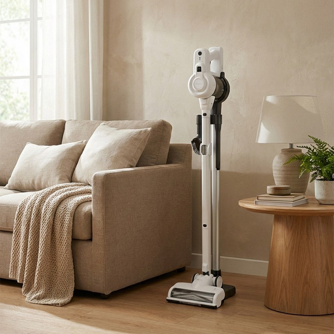 최신형 차이슨 BLDC 무선청소기 자동 충전 스마트 거치대 진공청소기, R-N Premium 청소기, 화이트