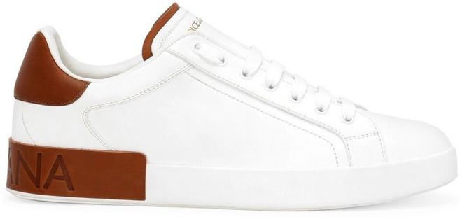 돌체앤가바나 포르토피노 가죽 스니커즈