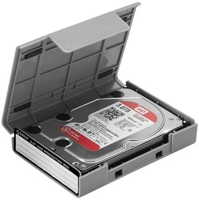 ORICO 외장 하드 드라이브 디스크 보관함 HDD 인클로저 M.2 보호 케이스 2.5, 12 3.5 INCH Case GY