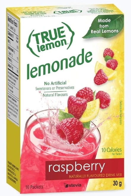 True Lemon 라즈베리 레모네이드 (박스 2개) 각 상자에 10개의 패킷 - 쿠팡