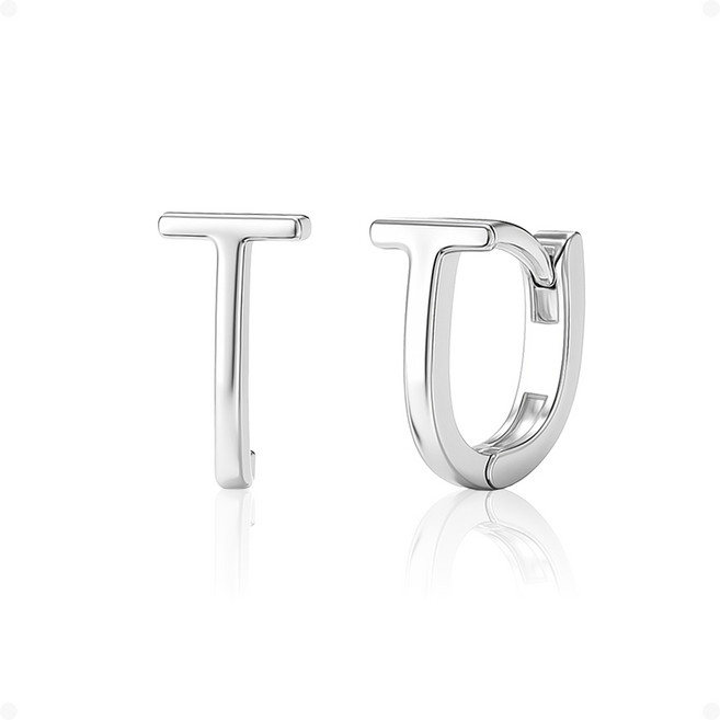 ARIN 실버925 미니 T 원터치 귀걸이 AOD051