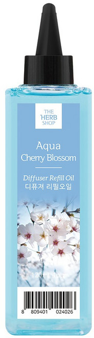더허브샵 디퓨저 리필 오일, 아쿠아 체리블라썸, 120ml, 1개