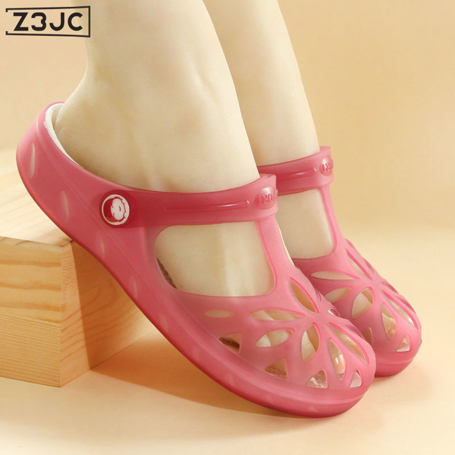 Z3JC 폭신 발편한 젤리 비치 샌들 미끄럼방지 슬리퍼 샌들