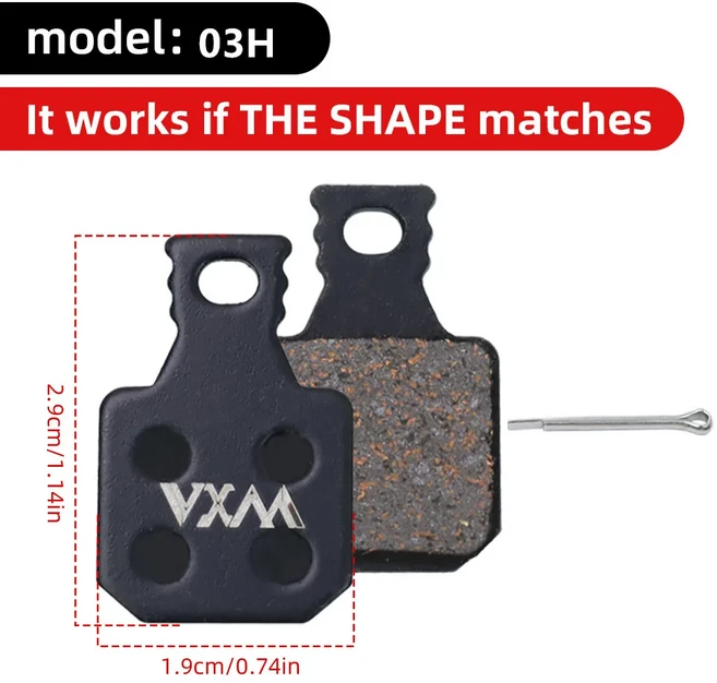 VXM 자전거 유압 디스크 브레이크 패드 MTB 세미 금속 도로 사이클링 마모 방지 조용한 내구성 부품 액세서, 03 A Set