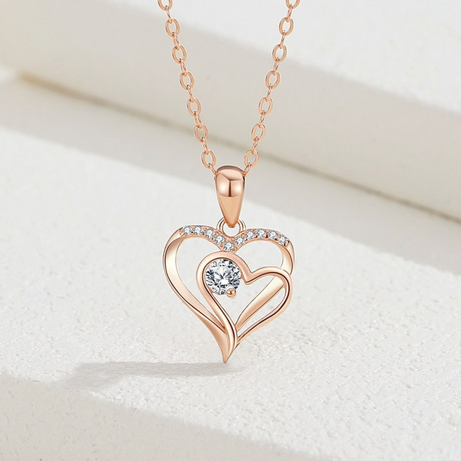 YANGTA 여성용 14k 데일리 심플 레이어드 하트 목걸이 선물 추천