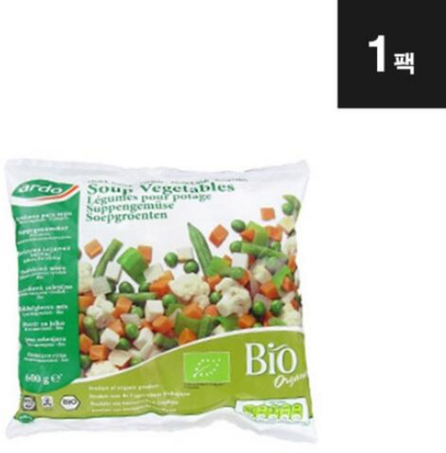 ARDO 냉동 유기농 수프채소믹스 600g x 1팩, 1개